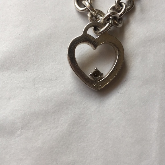 Sterling 925 heart bracelet…with small diamond - Picture 3 of 6